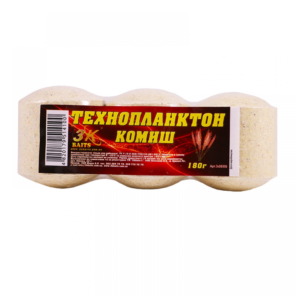 Технопланктон 3KBaits FLUORO (очерет) 180 г
