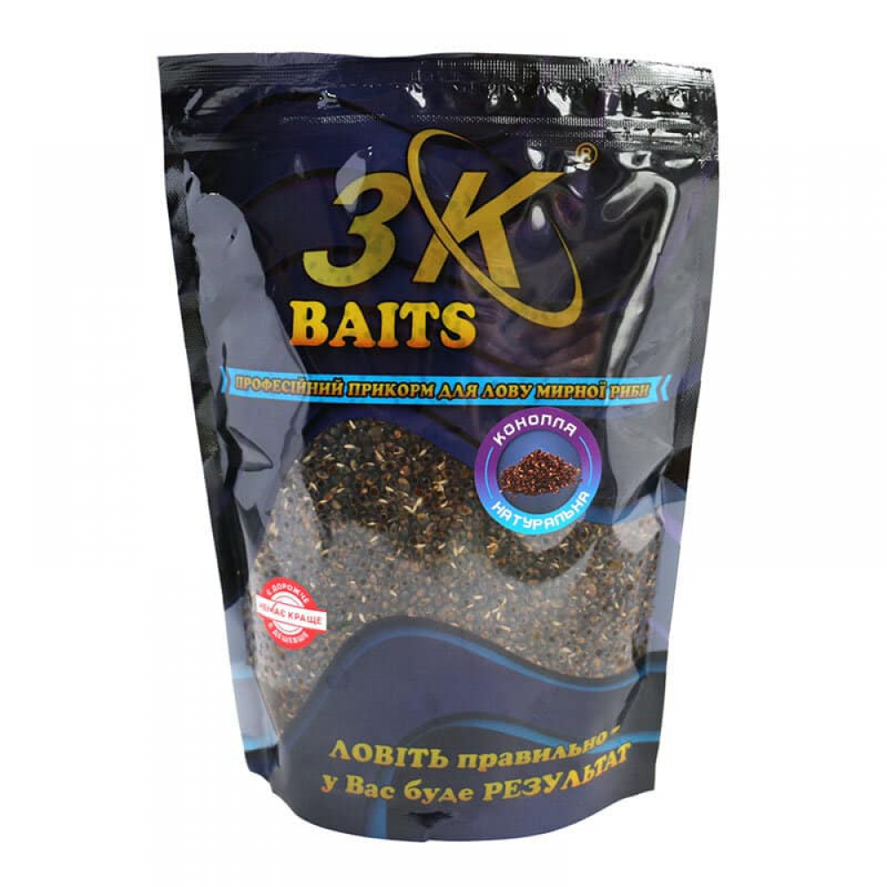 Конопля 3KBaits (натуральна) 800г
