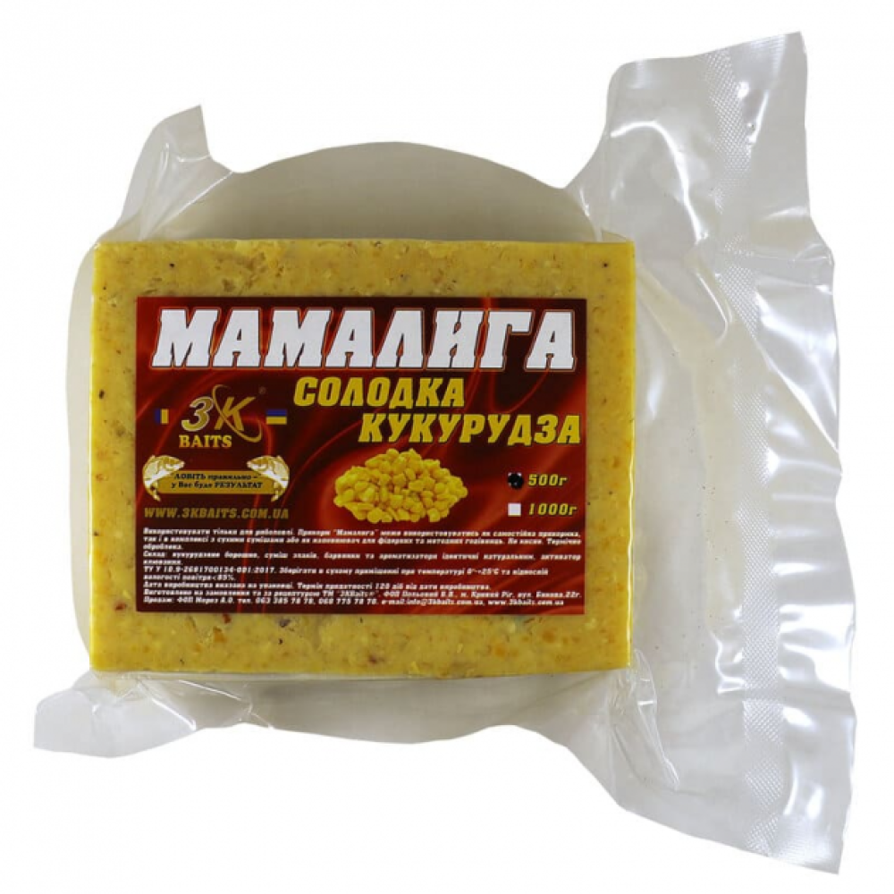 Мамалига 3KBaits PORUMB DULCE (солодка кукурудза) 500 г