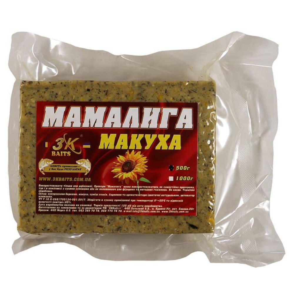 Мамалига 3KBaits STROT (макуха) 500 г