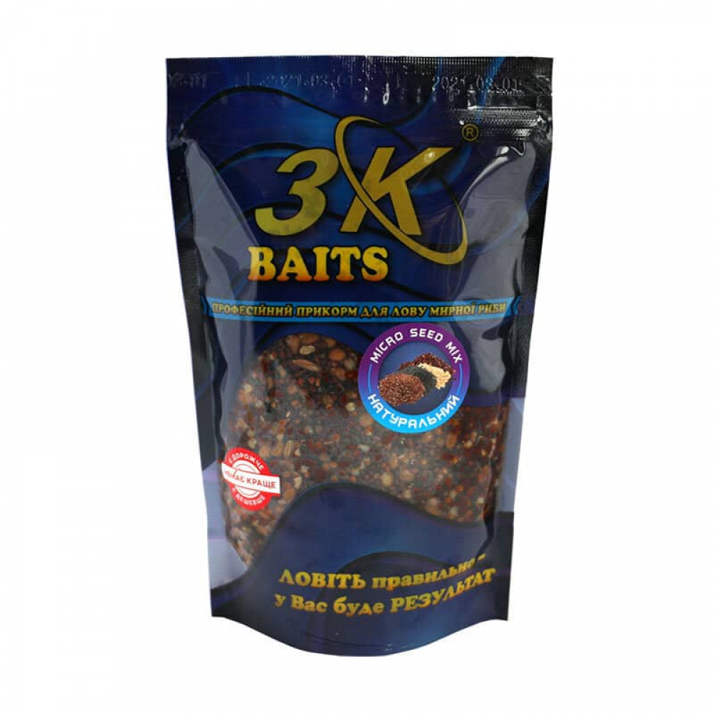 Зерновий МІКС 3KBaits Micro Seed Mix (натуральний) 500 г