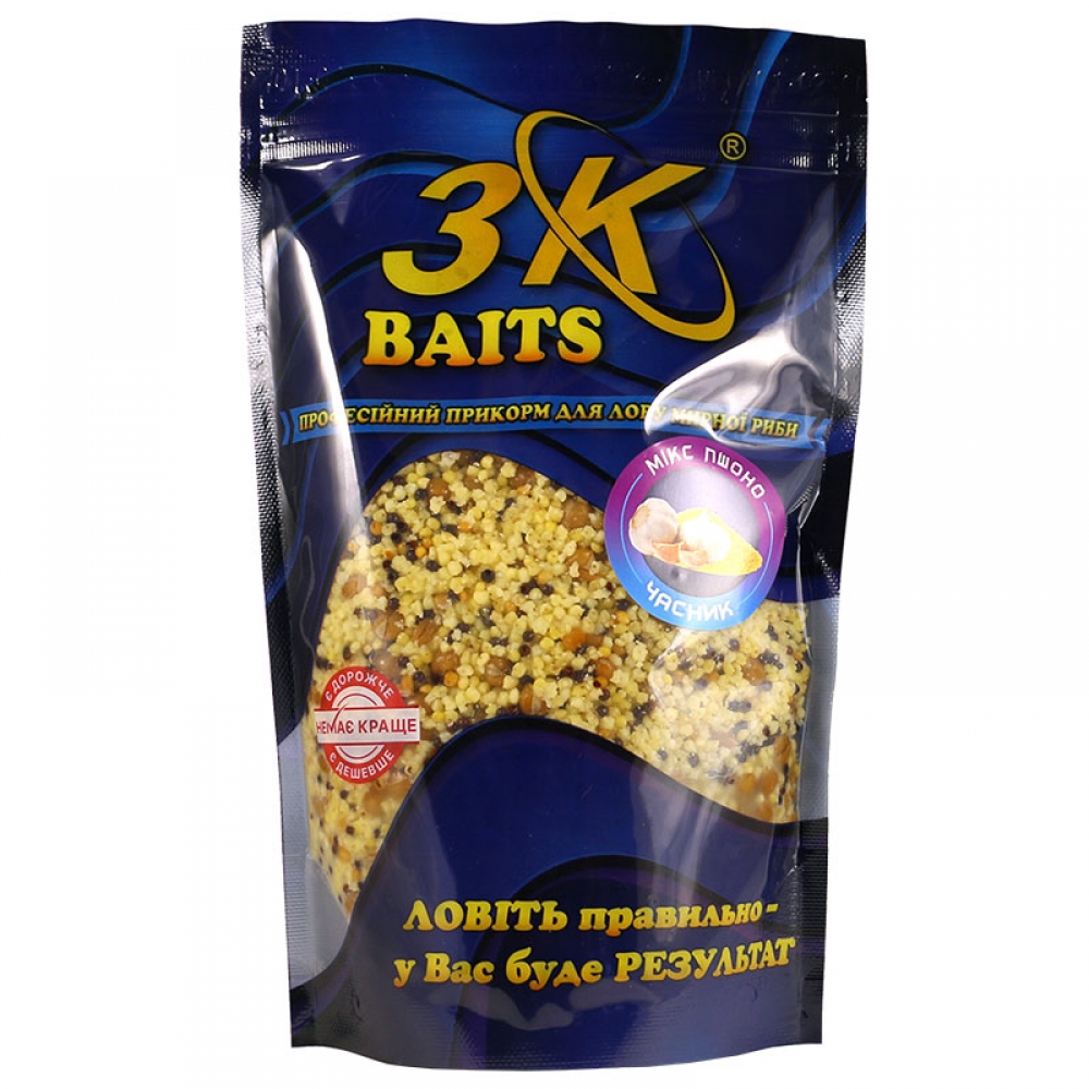 Зерновий МІКС 3KBaits Пшоно (часник) 500 г