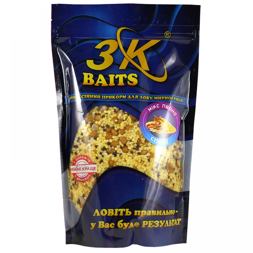 Зерновий МІКС 3KBaits Пшоно (спеції) 500 г
