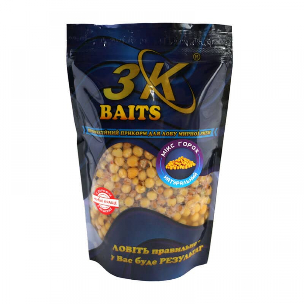 Зерновий МІКС 3KBaits Горох (натуральний) 500г