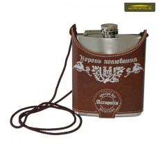 Фляга в чохлі з шкірозамінника Acropolis ФЛ-1з