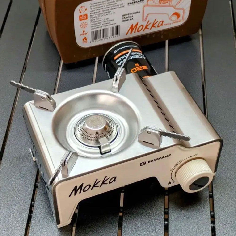 Плитка газова BASECAMP Camping Stove Moka (Bone White), BCP 51417