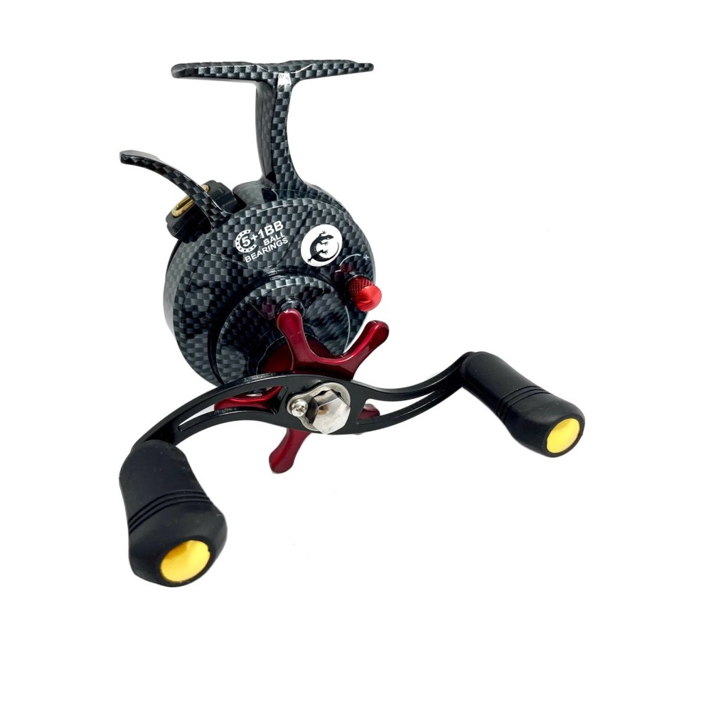 Котушка зимова мультиплікаторна Black Salamandra Ice Carbon Red/Black, Left Hand, 3,5: 1, 5+1