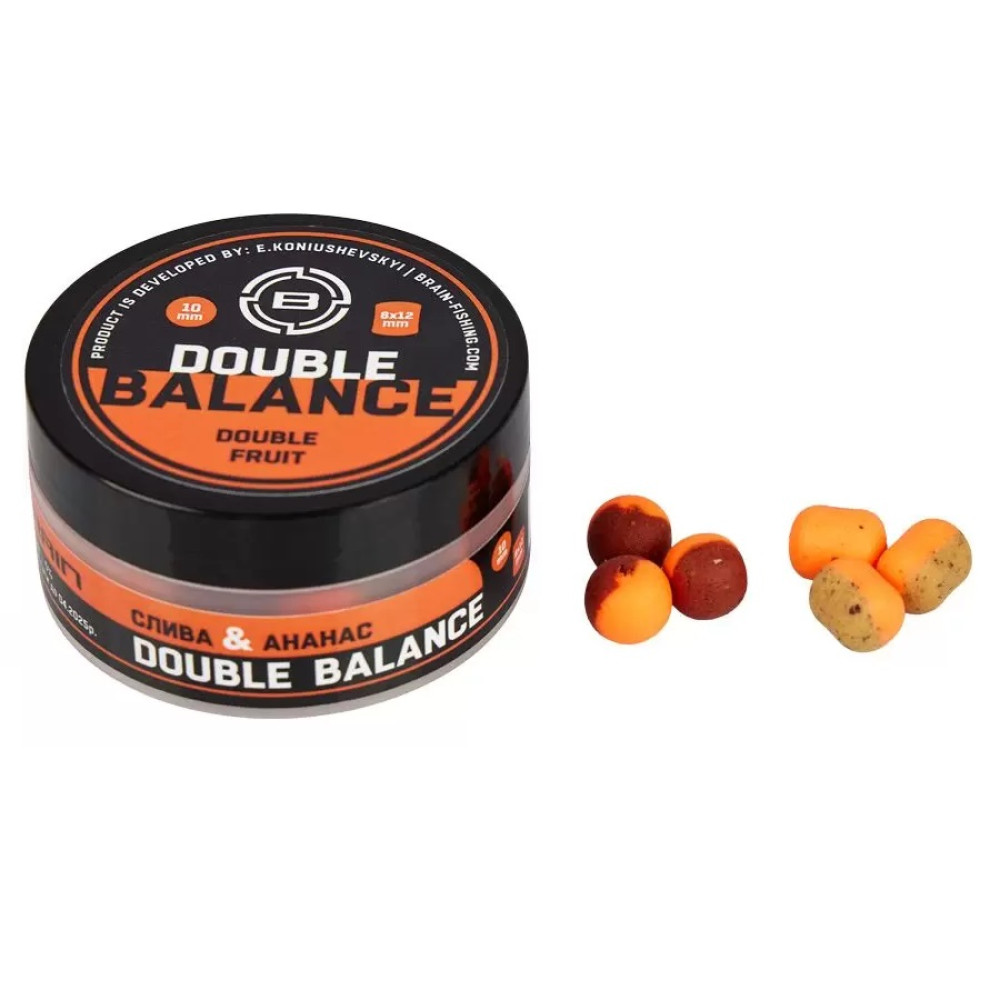 Бойли Brain Double Balance Double Fruit (слива+ананас) 10+8х12mm