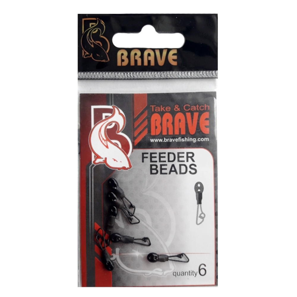 Застібка з намистиною Brave Feeder Beads, BFB, 6шт в уп.