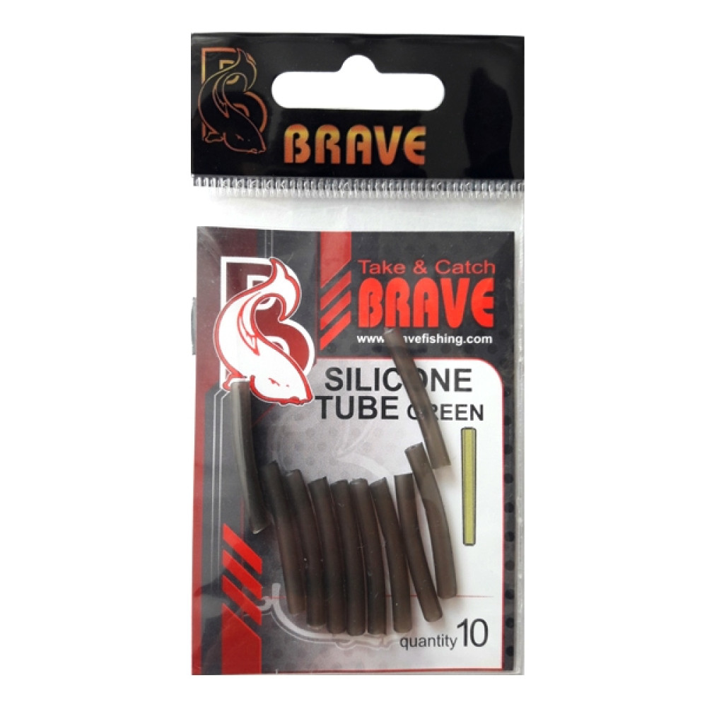 Силіконова трубка Brave Silicone Tube Green, діам. - 3 мм, дов. - 24 мм BSTG, 10шт в уп.