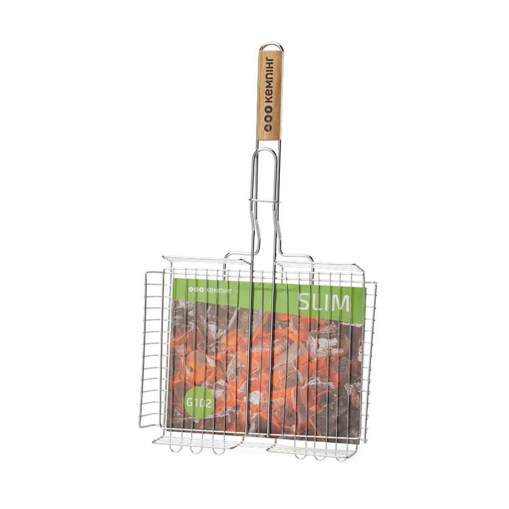 Подвійна решітка для гриля Кемпінг Slim G102