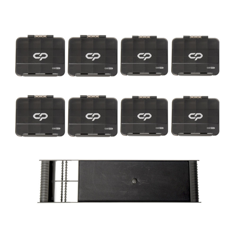 Коробка коропова Carp Pro велика компл 8 коробок з повідочницею CPHXL01