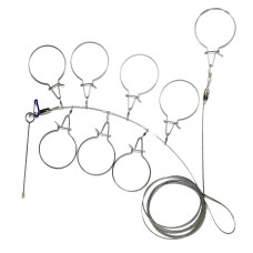 Кукан металевий Condor 4.5м на 8 карабінів з екстрактором