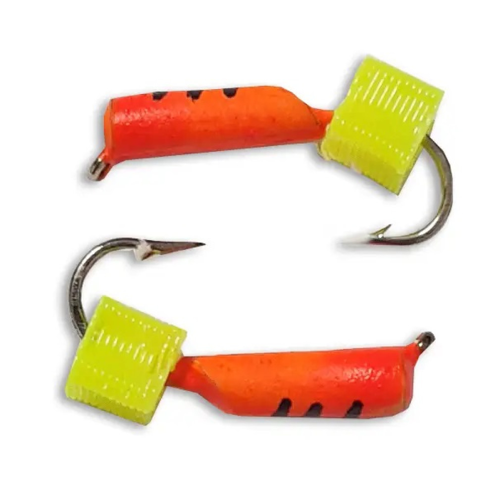 Мормишка Condor кубик помаранчева с чорним cub_02