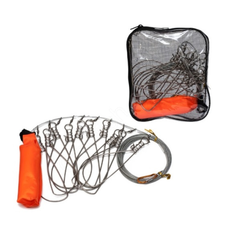 Кукан Corsair на 10 застібок з поплавком, трос 6м