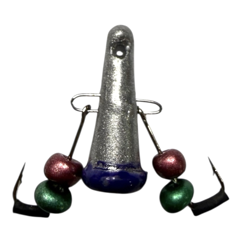 Блешня зимова Corsair Яйця фарбована (срібло,синій) маленька 4,8гр 20мм