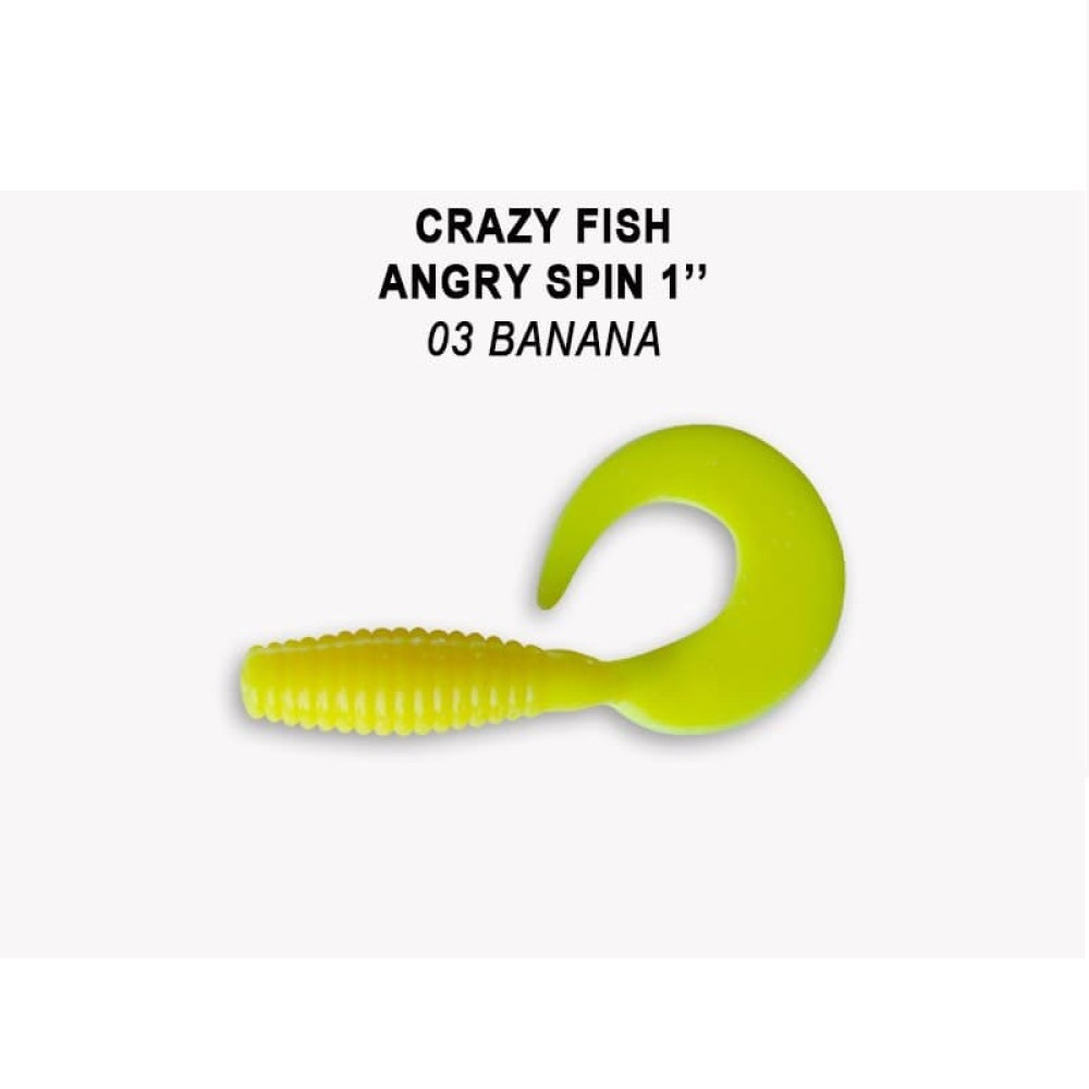 Силіконова приманка Crazy Fish Angry Spin 1" 20-25-3-6 кальмар