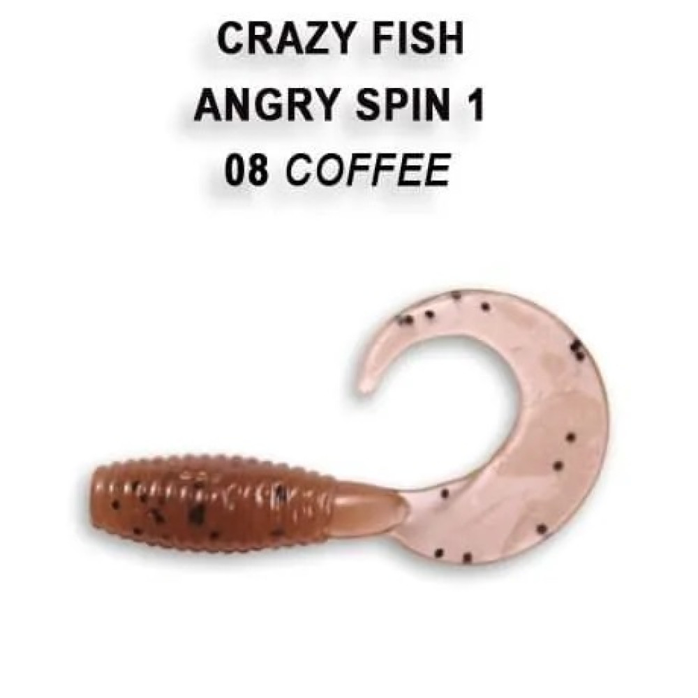 Силіконова приманка Crazy Fish Angry Spin 1" 20-25-8-6 кальмар