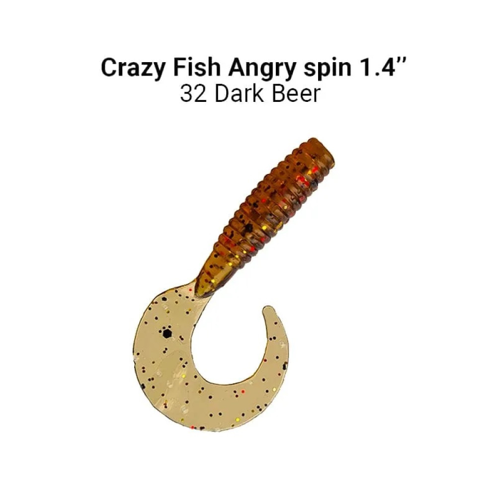 Силіконова приманка Crazy Fish Angry spin 1.4" 78-35-32-6 кальмар