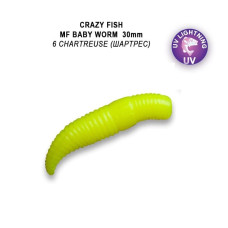 Силіконова приманка плаваюча Crazy Fish MF Baby worm 1.2