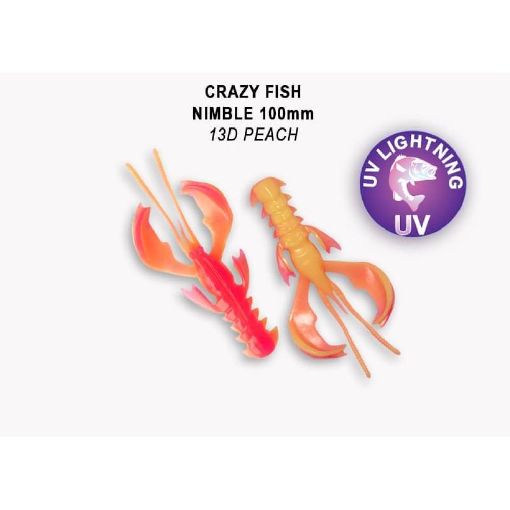 Силіконова приманка Crazy Fish Nimble 4" 43-100-13d-6-V кальмар