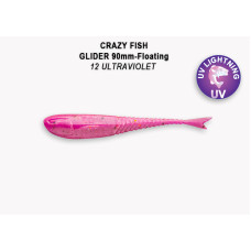 Силіконова приманка плаваюча Crazy Fish Glider 3.5" 36-90-12-6-F кальмар