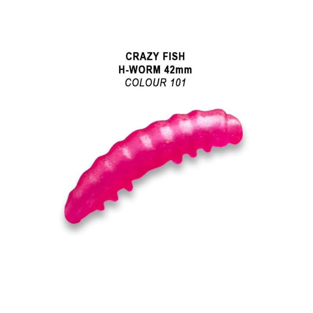 Силіконова приманка Crazy Fish MF H-Worm 1.65" 64-42-101-9-EF солодкий сир