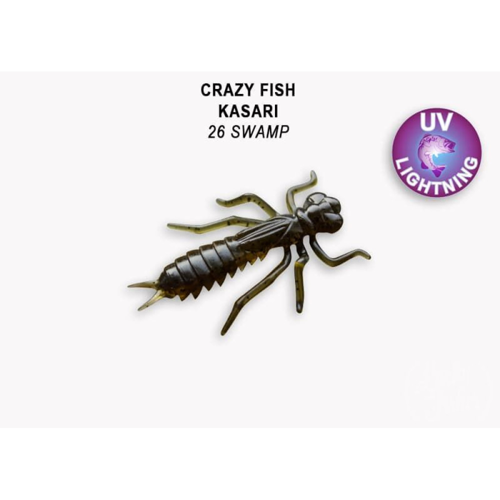 Силіконова приманка плаваюча Crazy Fish Kasari 1.6" 51-40-26-7-F креветка+кальмар