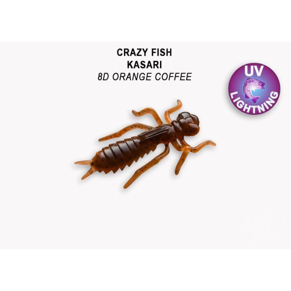 Силіконова приманка плаваюча Crazy Fish Kasari 1" 52-27-8d-7-F креветка+кальмар