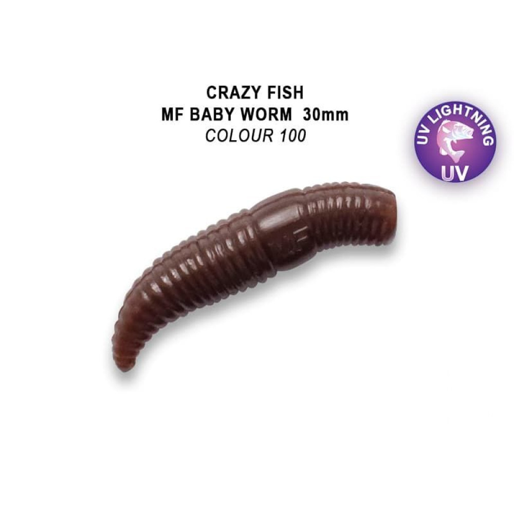 Силіконова приманка Crazy Fish MF Baby worm 1.2" 65-30-100-9-EF солодкий сир