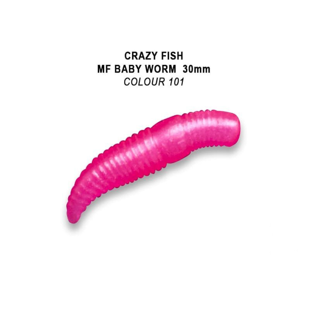 Силіконова приманка Crazy Fish MF Baby worm 1.2" 65-30-101-9-EF солодкий сир