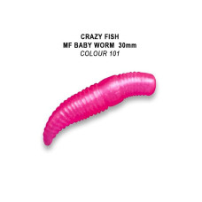 Силіконова приманка Crazy Fish MF Baby worm 1.2" 65-30-101-9-EF солодкий сир