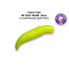 Силіконова приманка Crazy Fish MF Baby worm 1.2" 65-30-6-9-EF солодкий сир