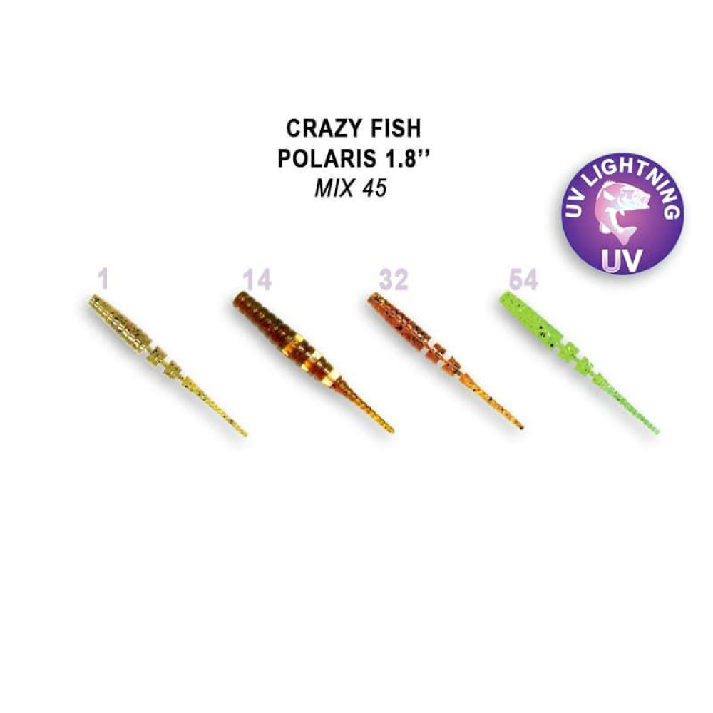 Силіконова приманка Crazy Fish Polaris 1.8" 5-45-M45-6 кальмар