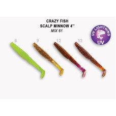 Съедобный силикон Crazy Fish Scalp minnow 4" 18-100-M61-6 кальмар