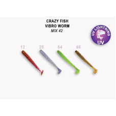 Силіконова приманка Crazy Fish Vibro worm 2" 3-50-M42-6 кальмар