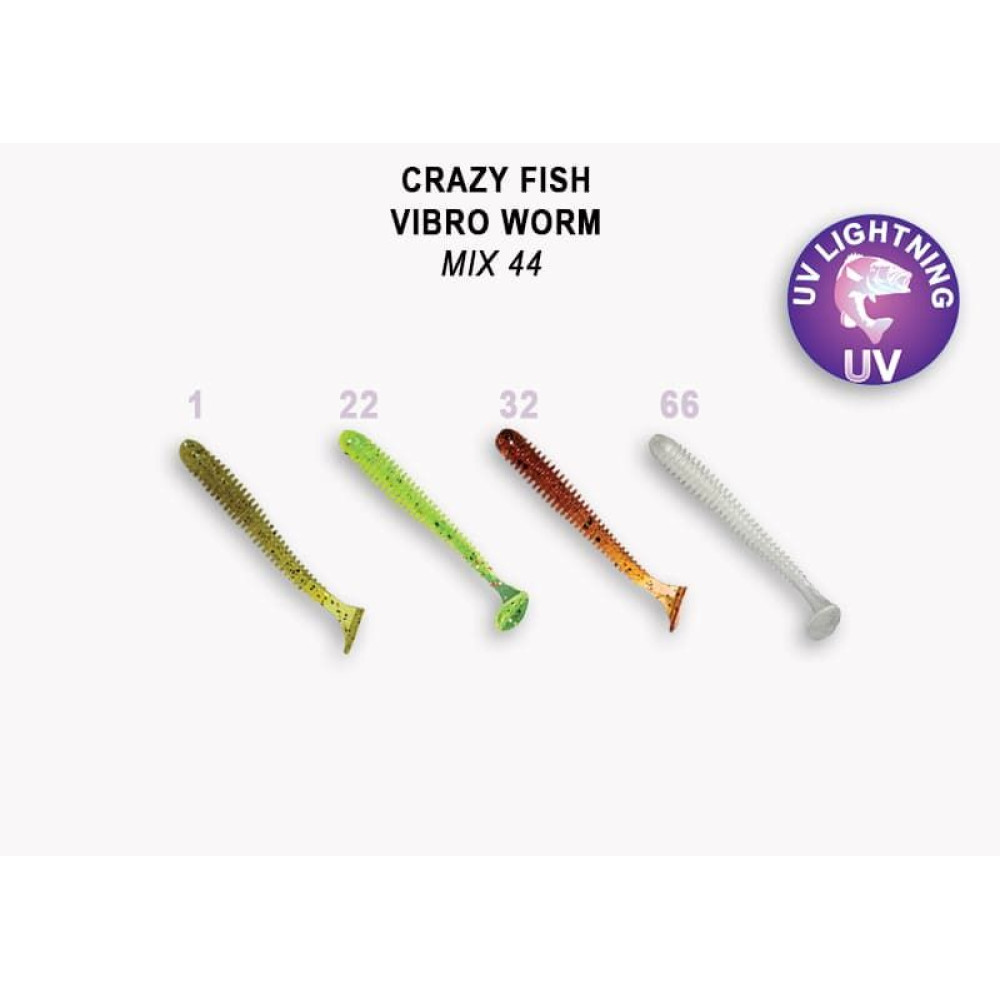 Силіконова приманка Crazy Fish Vibro worm 2" 3-50-M44-6 кальмар
