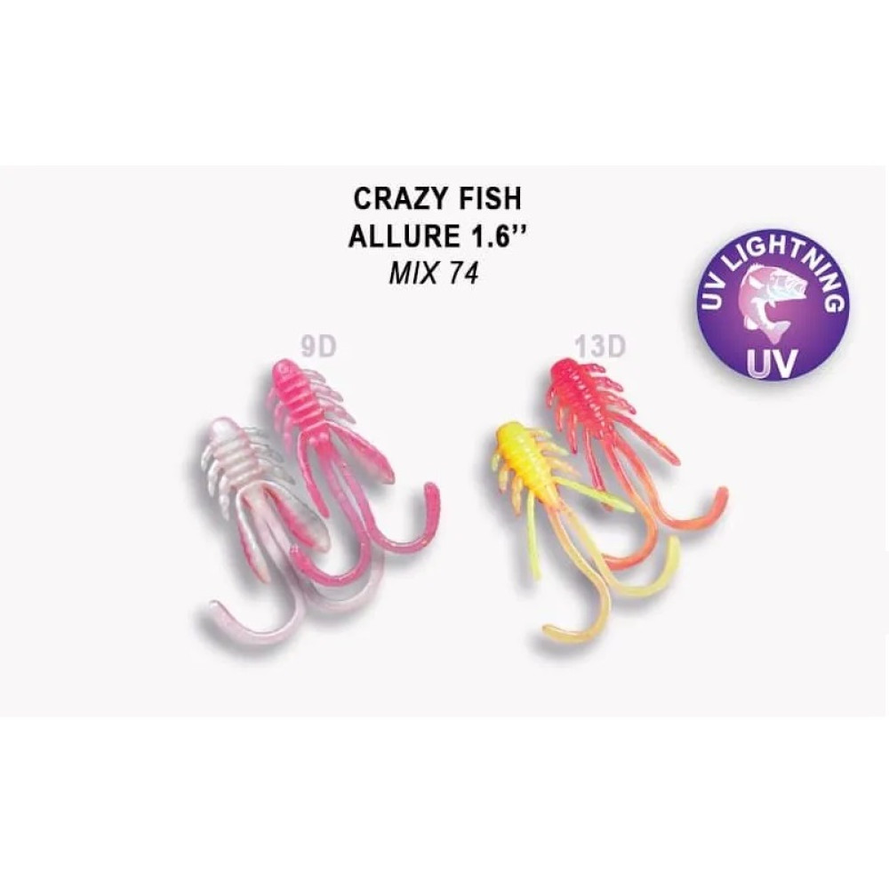 Силіконова приманка Crazy Fish Allure 1.6" 23-40-M74-6 кальмар