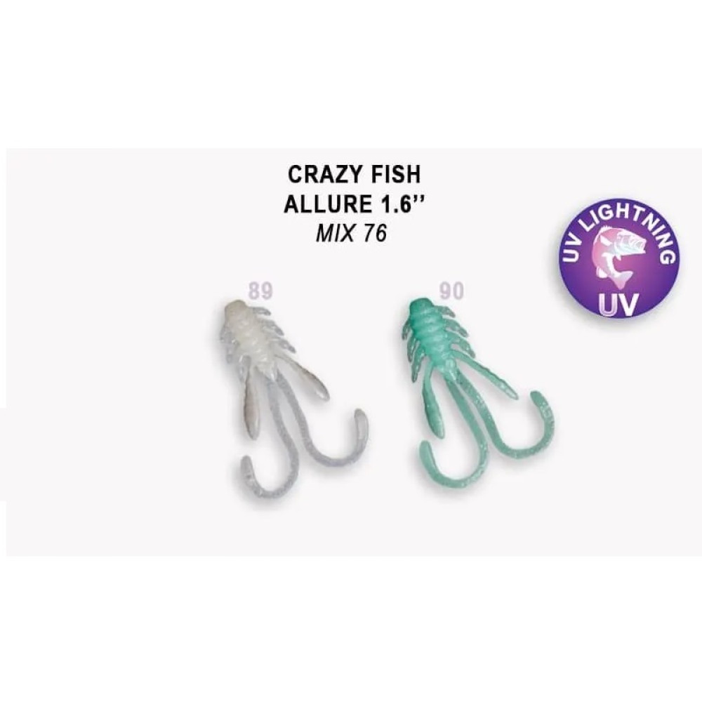 Силіконова приманка Crazy Fish Allure 1.6" 23-40-M76-6 кальмар