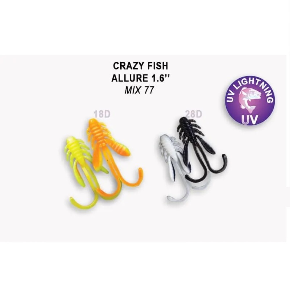 Силіконова приманка Crazy Fish Allure 1.6" 23-40-M77-6 кальмар