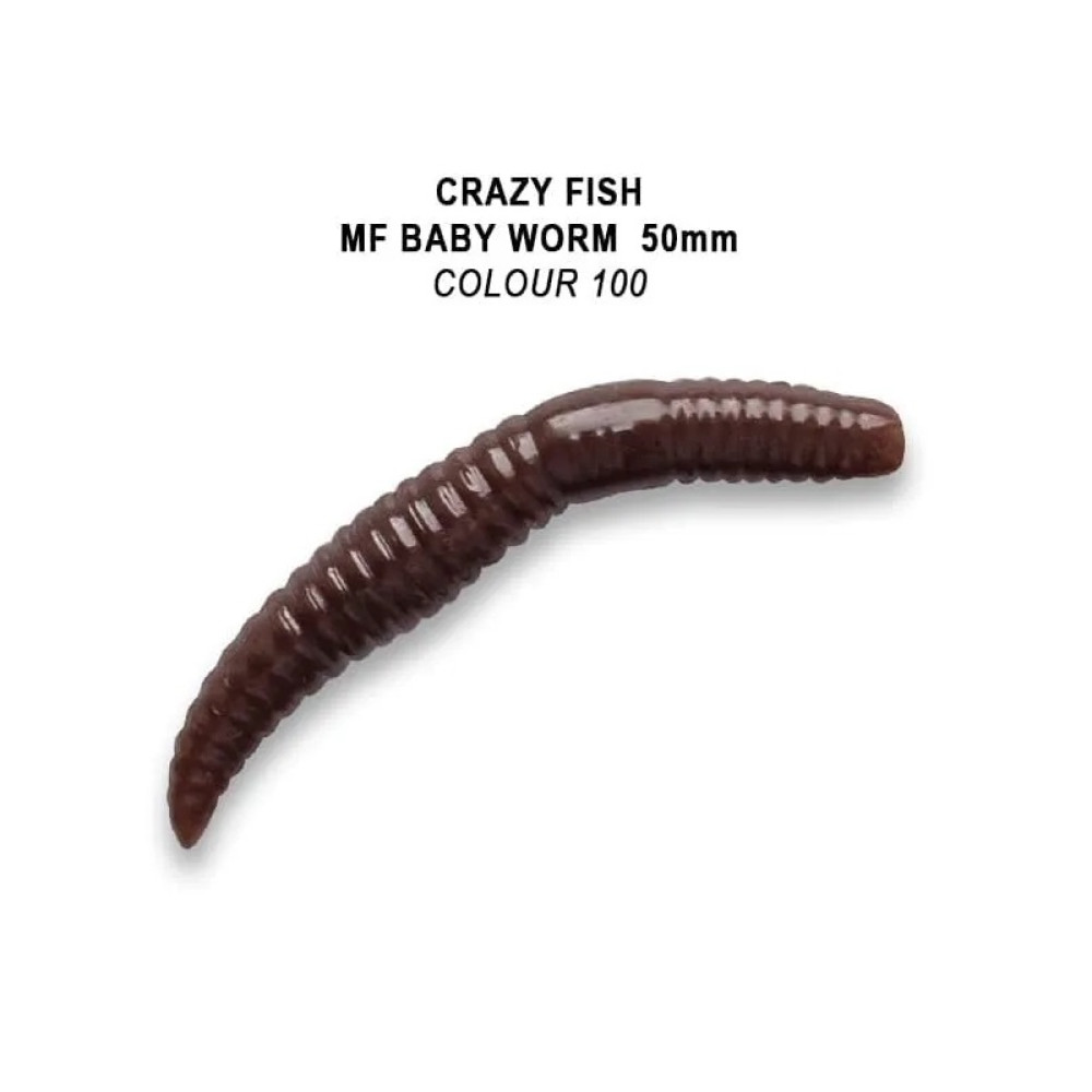 Силіконова приманка плаваюча Crazy Fish MF Baby worm 2" 66-50-100-9-EF сoлолодкий сир