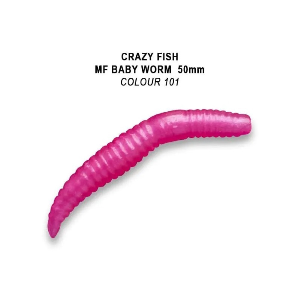 Силіконова приманка плаваюча Crazy Fish MF Baby worm 2" 66-50-101-9-EF сoлолодкий сир