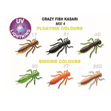 Силіконова приманка плаваюча Crazy Fish Kasari 1.6" 51-40-M4-7-FS креветка+кальмар 