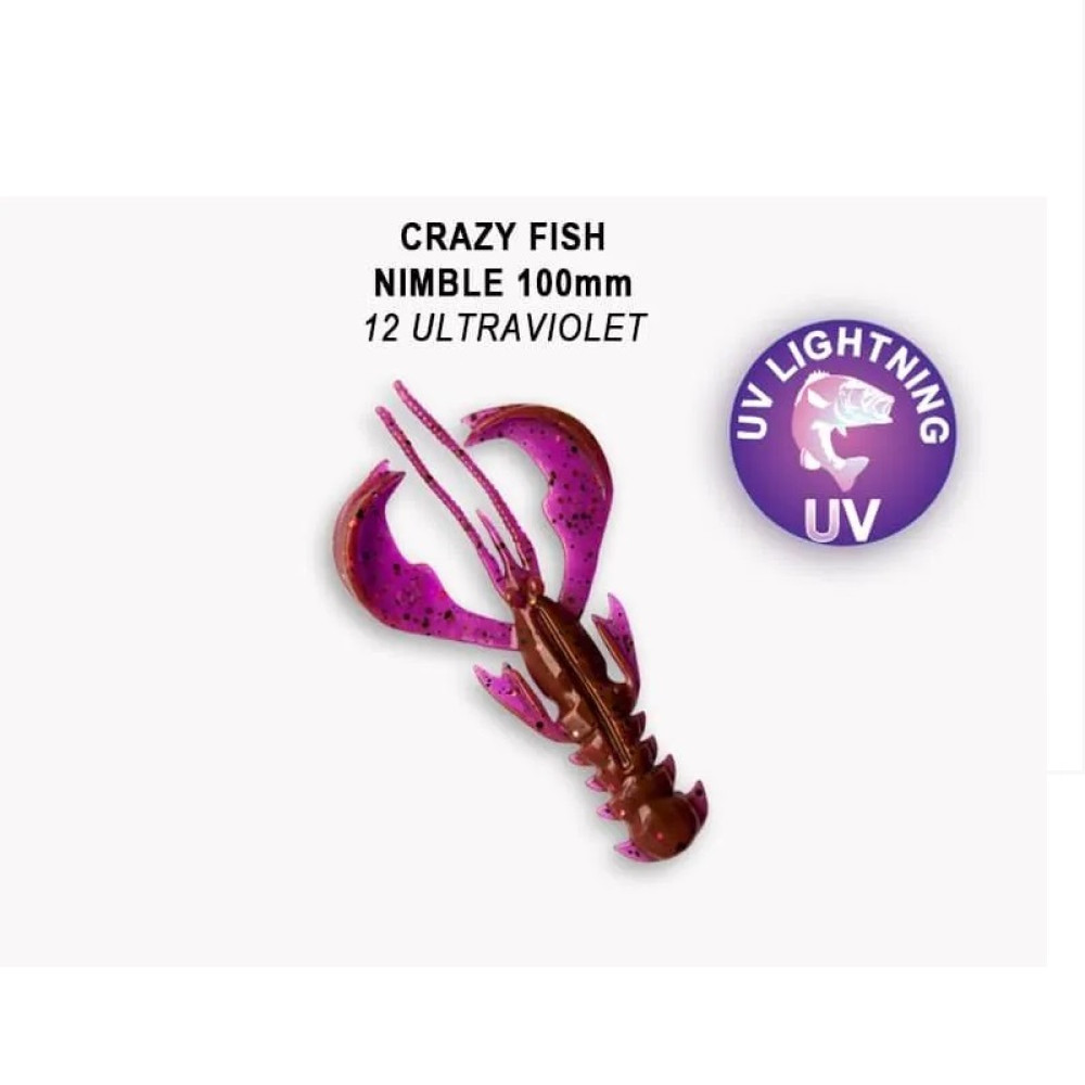 Силіконова приманка Crazy Fish Nimble 4" 43-100-12-6-V кальмар