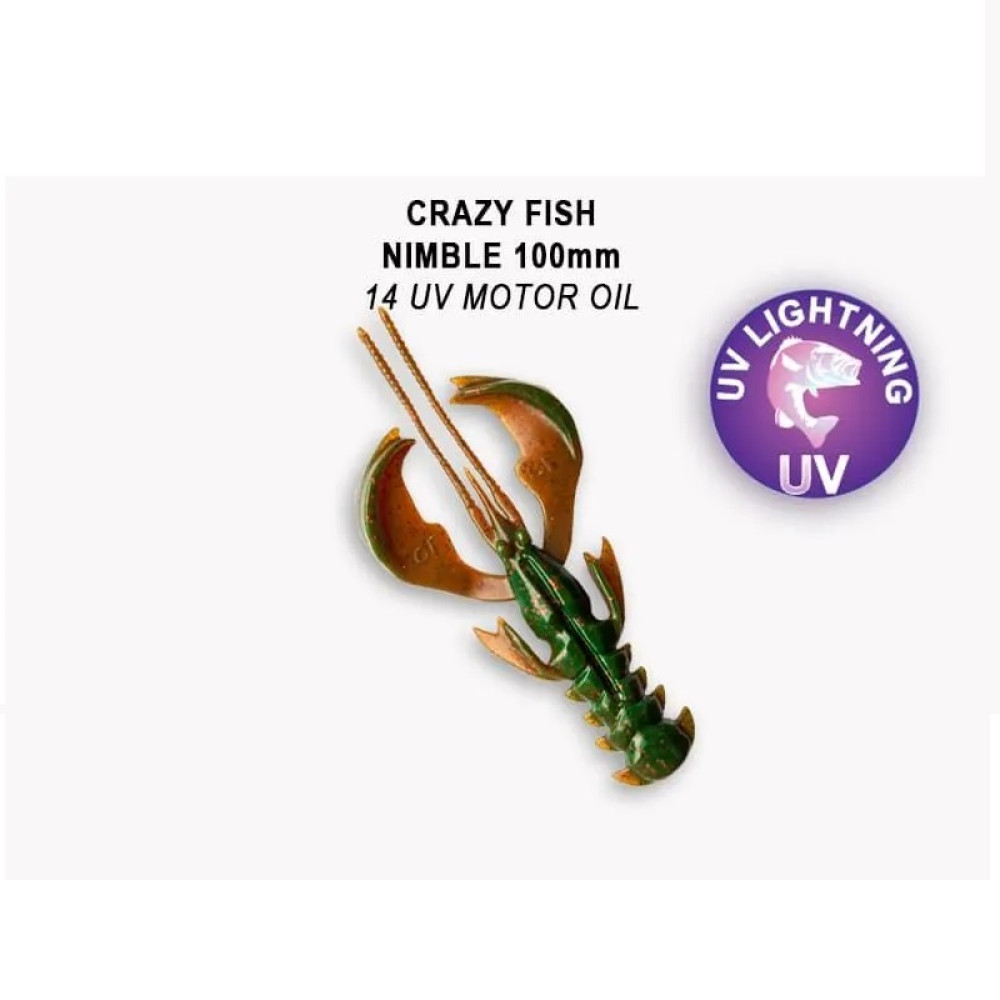 Силіконова приманка Crazy Fish Nimble 4" 43-100-14-6-V кальмар