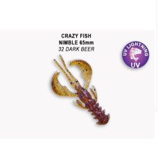 Силіконова приманка Crazy Fish Nimble 2.5" 44-65-32-6 кальмар
