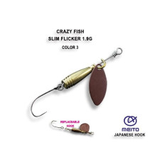 Обертова блешня Crazy Fish Slim flicker 1.9 г #3-MBZ
