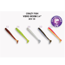 Силіконова приманка Crazy Fish Vibro worm 3.4" 12-85-M56-6 кальмар