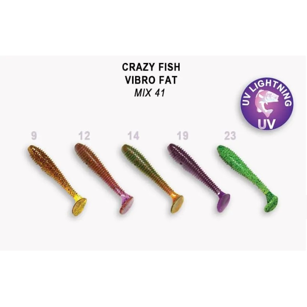 Силіконова приманка Crazy Fish Vibro fat 2.7" 1-71-M41-6 кальмар