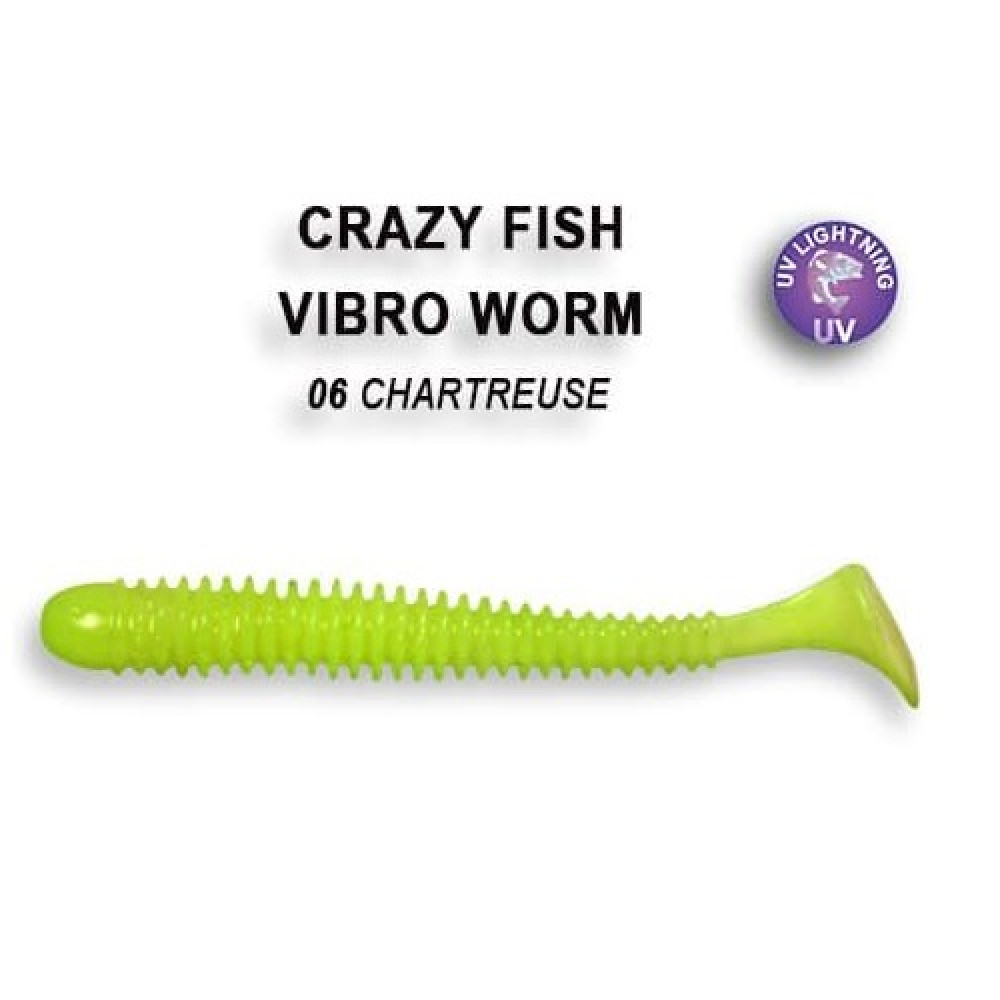 Силіконова приманка Crazy Fish Vibro worm 2" 3-50-6-1 анис